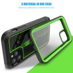 Wholesale iPhone 11 (6.1in) Clear Dual Defense Case (Green)